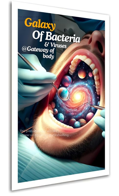 Galaxy of bacteria and viruses Dental Clinic Poster Artwork StatusRing Dentist Poster without Frame-picture-27
