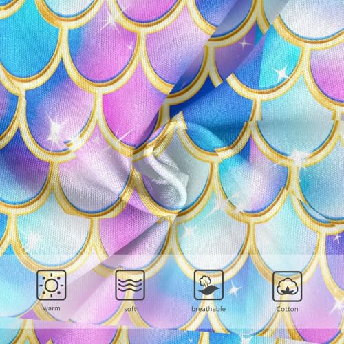 Joisal Neon Mermaid Scales Little Girl Panties Girls Underwear Toddler Cotton Pattern Kids Briefs Undies 2t3