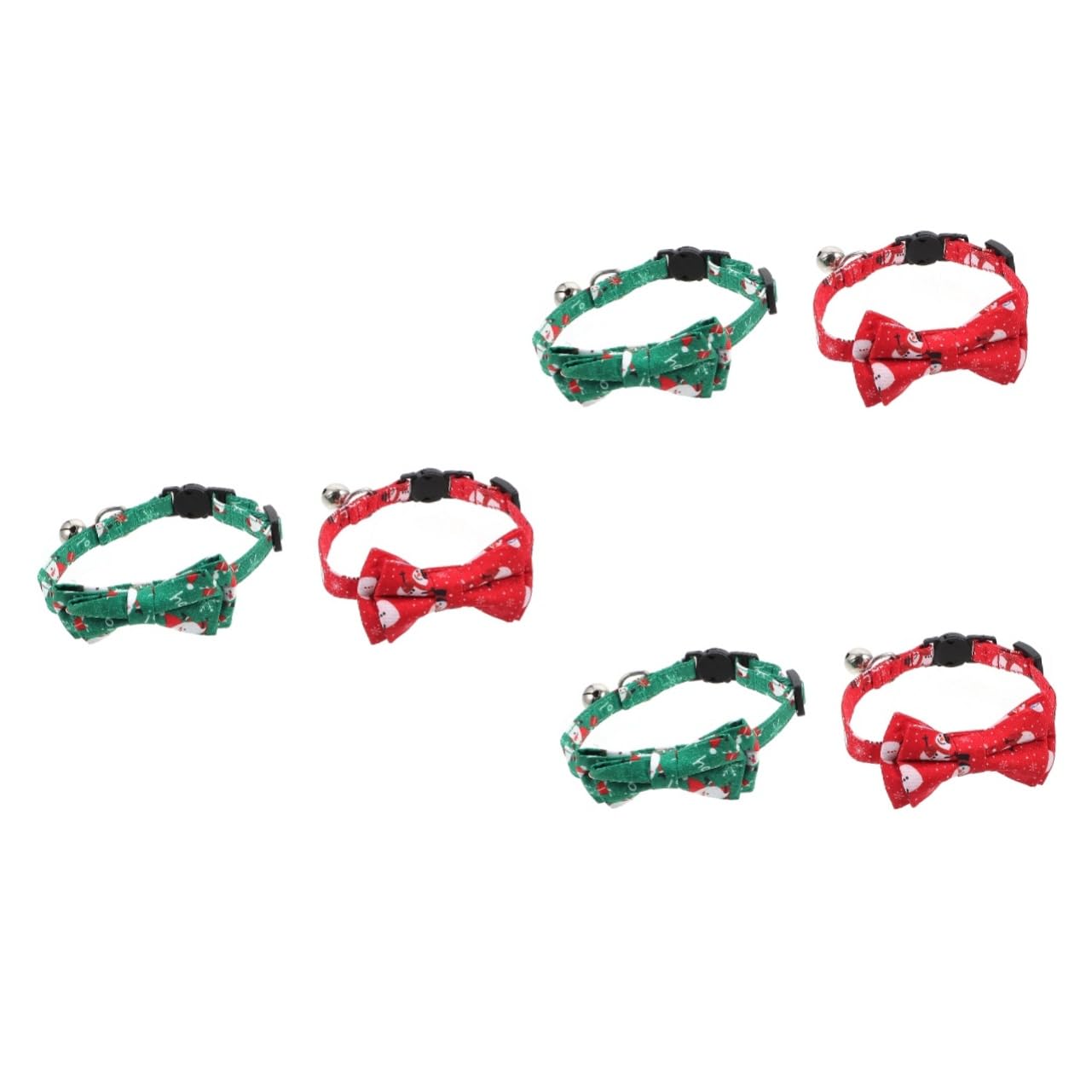 Collier de Noël pour chat et chiot Mipcase : lot de colliers à nœud rouge et vert pour animaux