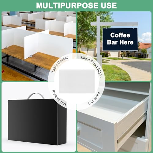 Image of M METERXITY 2-Pack Corrugated Plastic Sheets, 12 Inch x 18 Inch Waterproof Blank Corrugated Poster Board Yard Signs for Garage Sale /Office /Classroom /Party /Lawn Sign Road [3mm Thick, White]