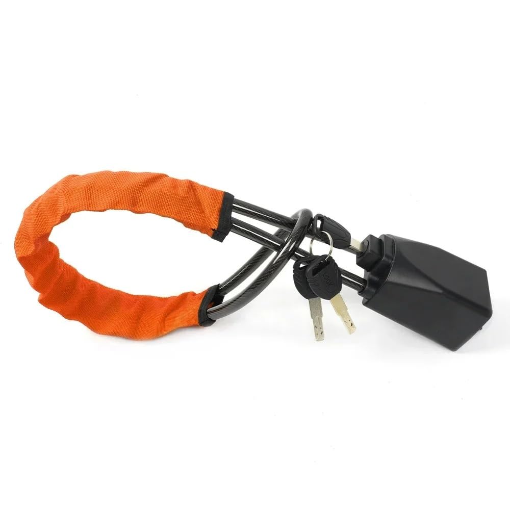 Steering Wheel Lock Seat Belt Lock, Steering Wheel Lock Multicolor -Theft Buckle Steel Cable Extendable Rope(Orange)