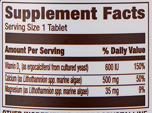 Amazon Elements - Calcium, plus Vitamin D2, 65 Tablets (2 month supply) (Packaging may vary), Calcium Supplements - Thumbnail 6