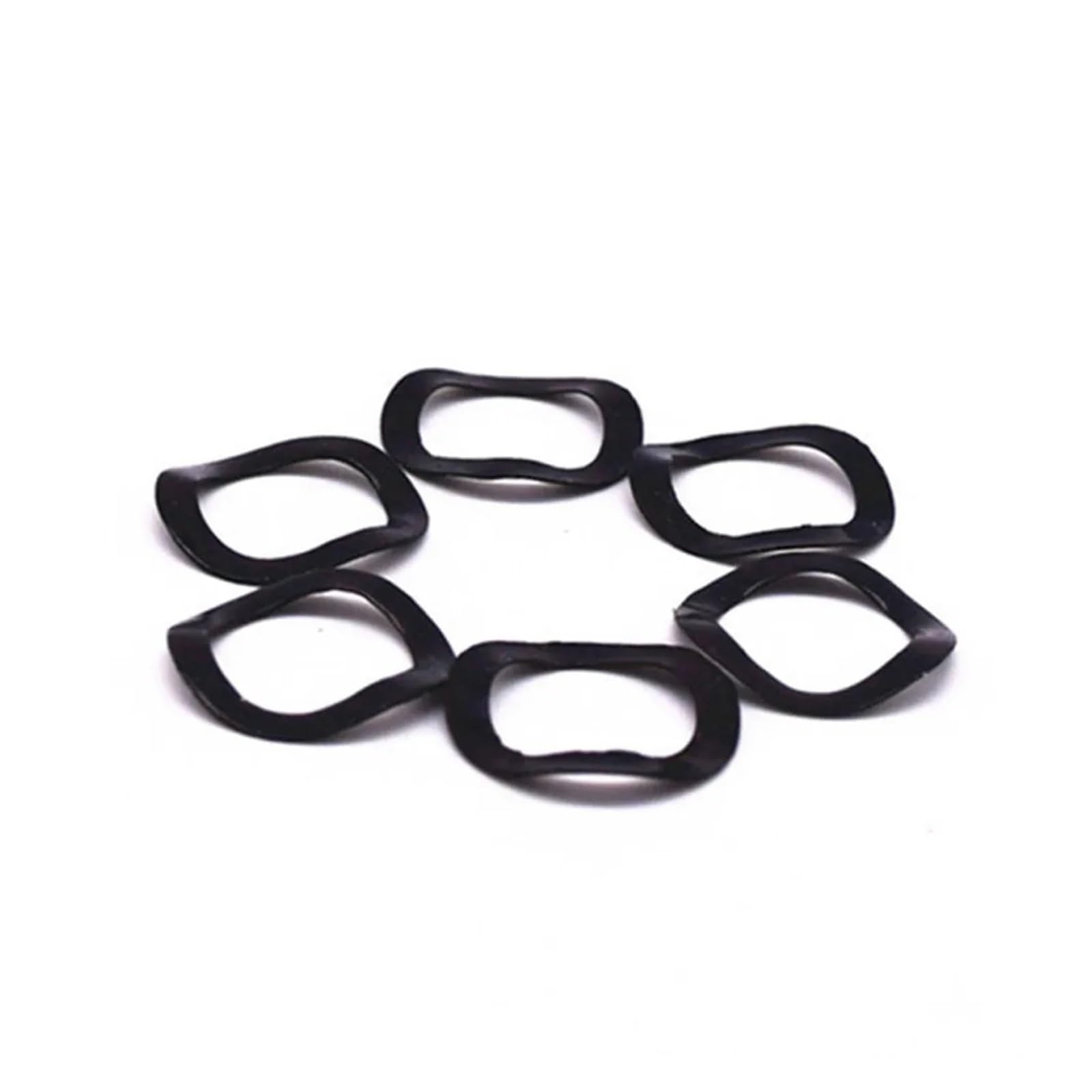 Rondelle À Ressort Ondulée En Acier Au Carbone 65Mn, Rondelles Élastiques À Trois Crêtes Noires, Vente En Gros(140x169x1mm 5pcs)