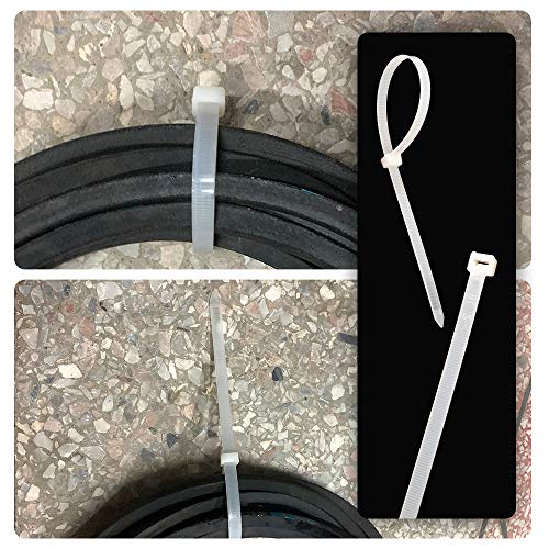 Image of 1000 Pack KOOWIN 4 Inch 18 Lbs Tensile Strength Self-Locking Nylon Plastic Cable Zip Ties Heavy Duty White Wire Tie Wraps for Home Office Garden Garage Workshop (Extra Small Mini, 1000 PCS)
