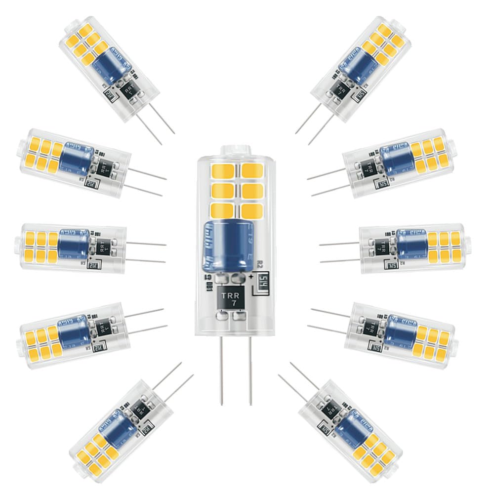 VIIVUU Lampadine LED G4 2W (10 Pezzi) | 6000K Bianco Freddo, 200LM, 12V AC/DC | Non Dimmerabili