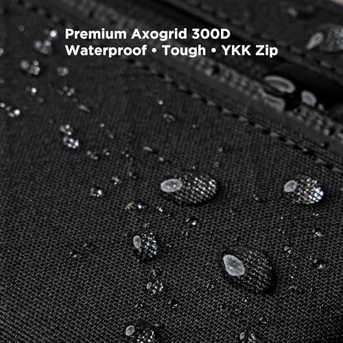 Image of ALPAKA HUB Pouch Pro EDC Tool Pouch Black Axogrid 300D | For Electronics, Cables with YKK Zipper, Daily Use and Travel，Weatherproof UV Resistant Fabric