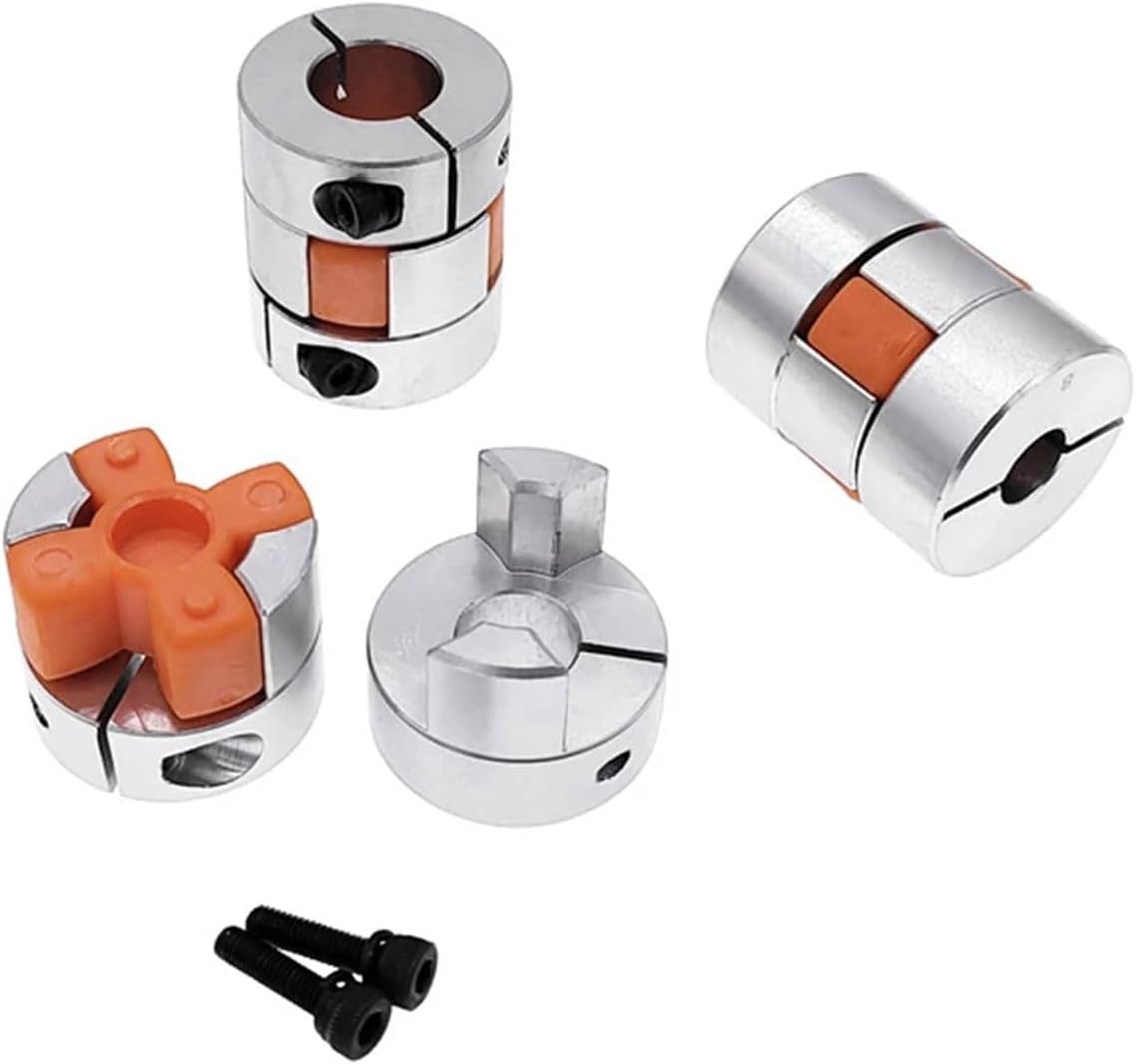 D25L30 Coupling Shaft Coupler Flexible Jaw Spider Plum Shaft Coupler 6.35/8/9.5/10/12mm Stepper Motor Coupling (Size : 12x12)