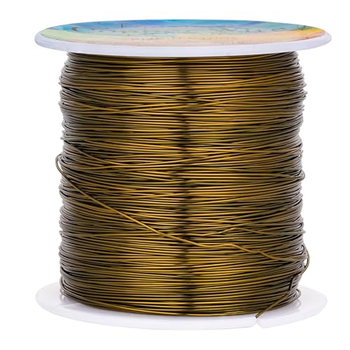 Tarnish Resistant Copper Wires 24 Gauge/0.5mm, 203 Feet, Bronze Tone