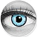 Produktbild Funnylens Farbige blaue Kontaktlinsen Sky Demon - weich ohne Stärke 2er Pack + gratis Behälter  12 Monatslinsen - perfekt zu Halloween Karneval Fasching oder Fasnacht