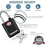 4 Pack TSA Approved Travel Luggage Locks with Keys, Keyed Suitcase Padlock, Zipper Small Locks, TSA Accepted Compatible Padlocks for Suitcase, Backpack, Gym Locker, Jewelry Box, Anti Theft-Black - Image 3
