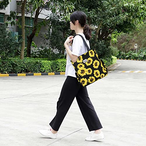 Image of KAMO Floral Tote Bag - Waterproof Lightweight Handbags Travel Shoulder Bag for Hiking Yoga Gym Swimming Travel Beach
