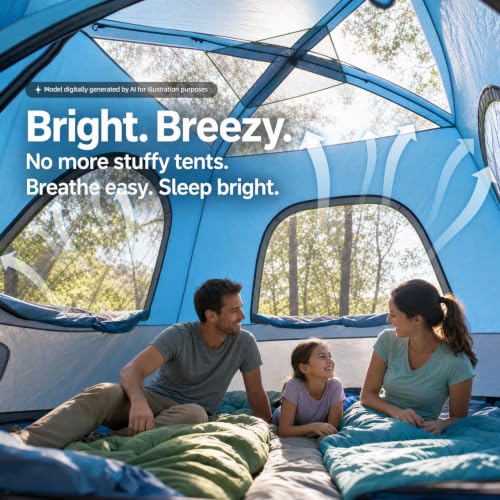 Abahub 6 Person Instant Cabin Tent with Rainfly & Carry Bag - Image 4