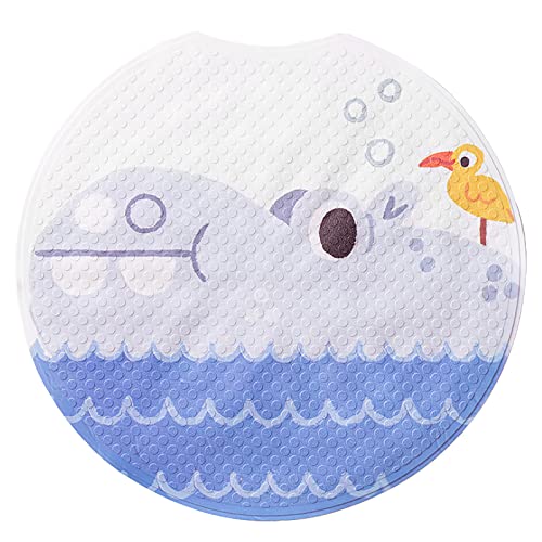 Tapis de bain antidérapant en PVC 55x55 cm lavable machine tapis douche ventouse