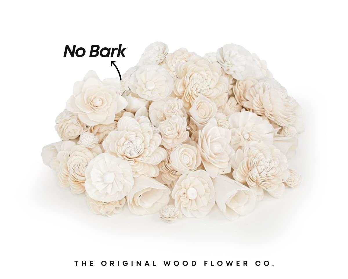 Sola Wood Flowers - Surtido Aleatorio (sin Corteza) - 50 Piezas, Flores Artificiales para decoración, Ramos de Flores, centros de Mesa y decoración del hogar