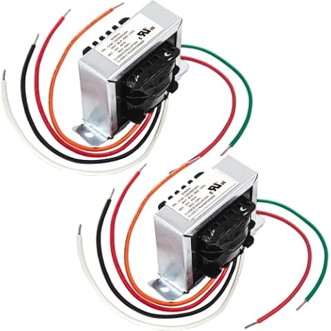 24V 40VA Control Transformer 40VA, Primary 120, 208, 240V Secondary 24V, HVAC Furnace Multi Tap with Foot Mount, 2 Yrs Warranty (2 Pack) Cover