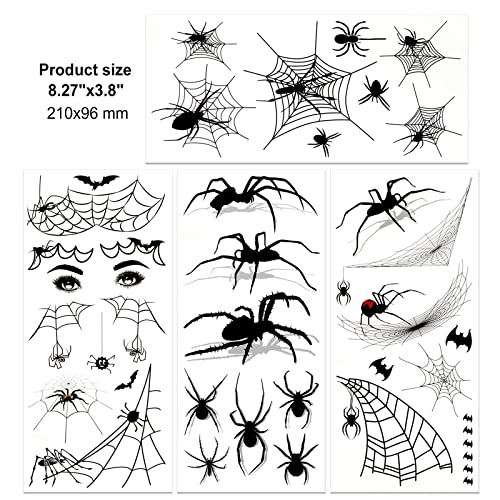 HOWAF Halloween Headband Spider Headband, Necklace Choker, Spider Tattoos, for Hair Accessories Halloween Costume Women Men, A - Image 3