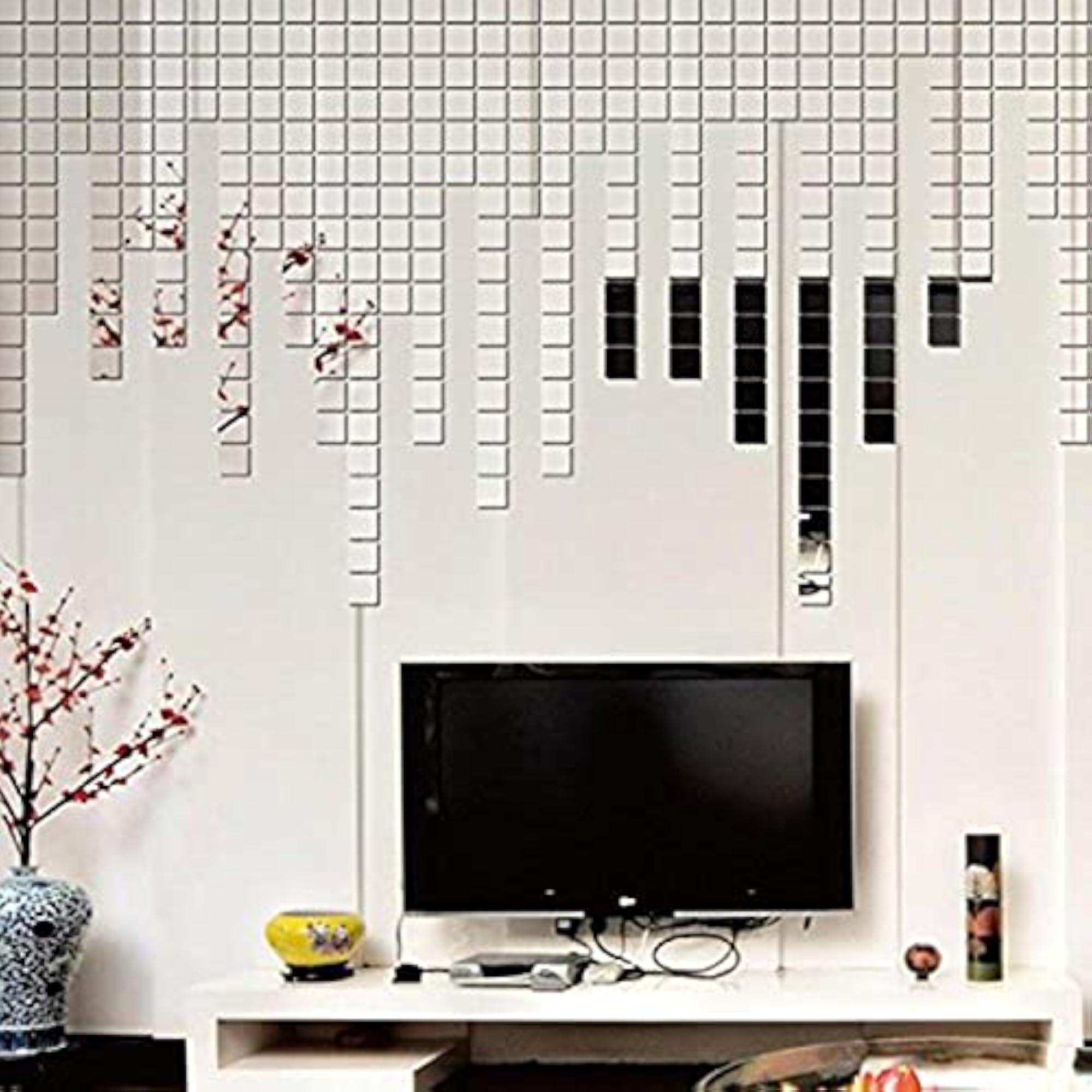 Squares Mirror Stickers for Wall Decoration