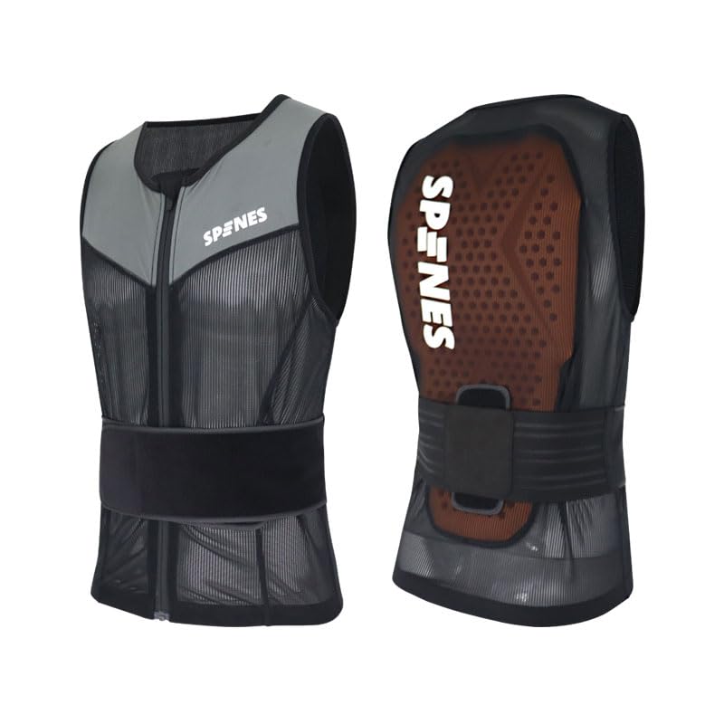 Spines Protector de espalda original – CE EN1621-2 Nivel 1 – Ultra ligero y transpirable – Esquí, Snowboard, Bicicleta de Montaña, Equitación – Niños y adultos