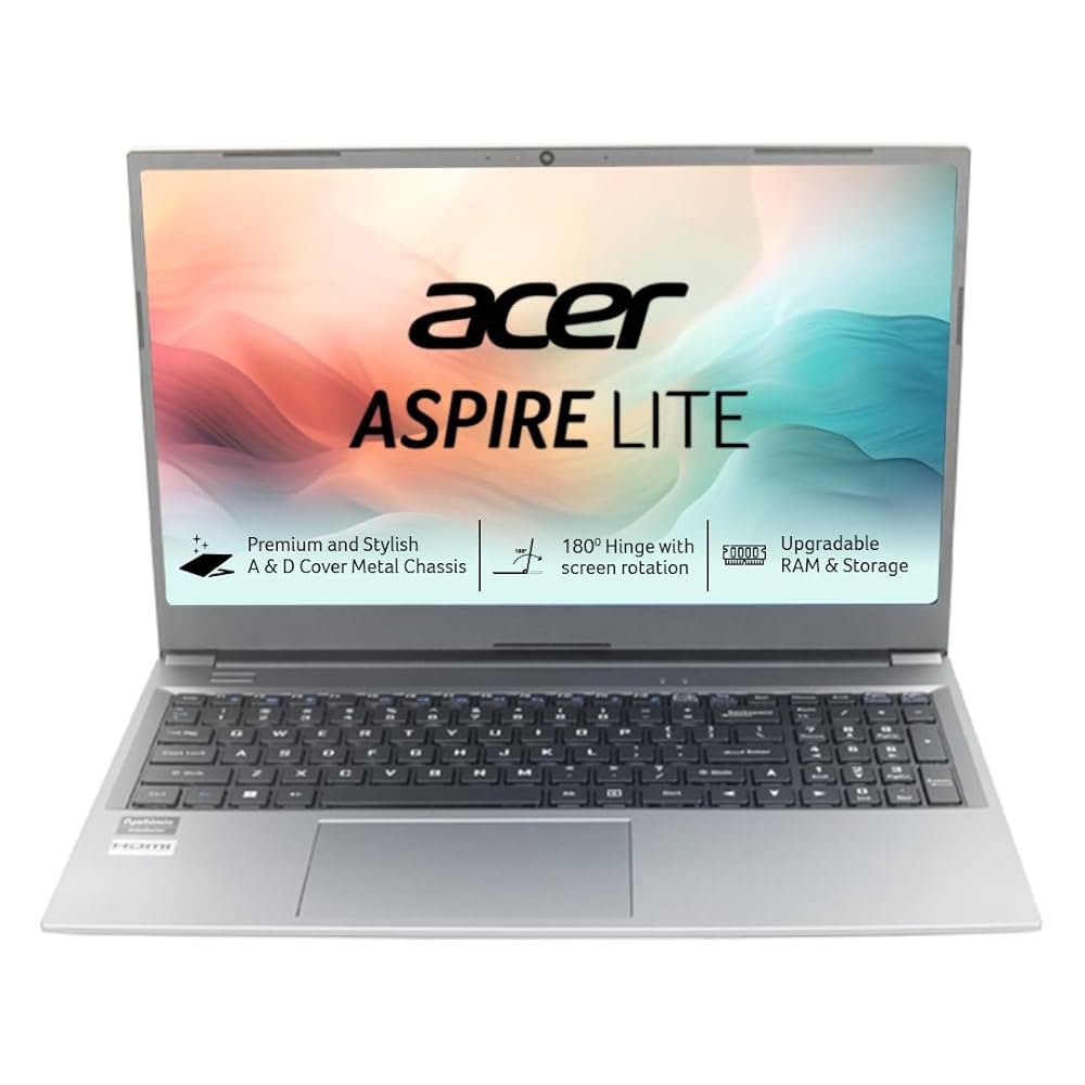 Acer Aspire Lite, AMD Ryzen 3 5300U Processor, 16 GB RAM, 512GB SSD, Full HD, 15.6"/39.62cm, Windows 11 Home, Steel Gray, 1.59KG, AL15-41, Metal Body, Premium Thin and Light Laptop : Amazon.in: Electronics