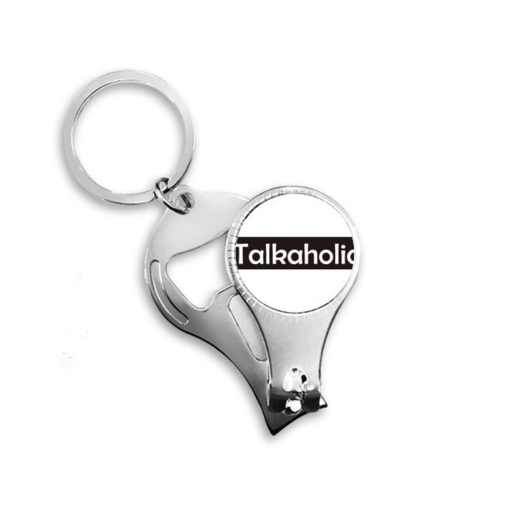 Porte-clé talkaholic en métal ciselé Art déco et sa pince à ongles haute précision