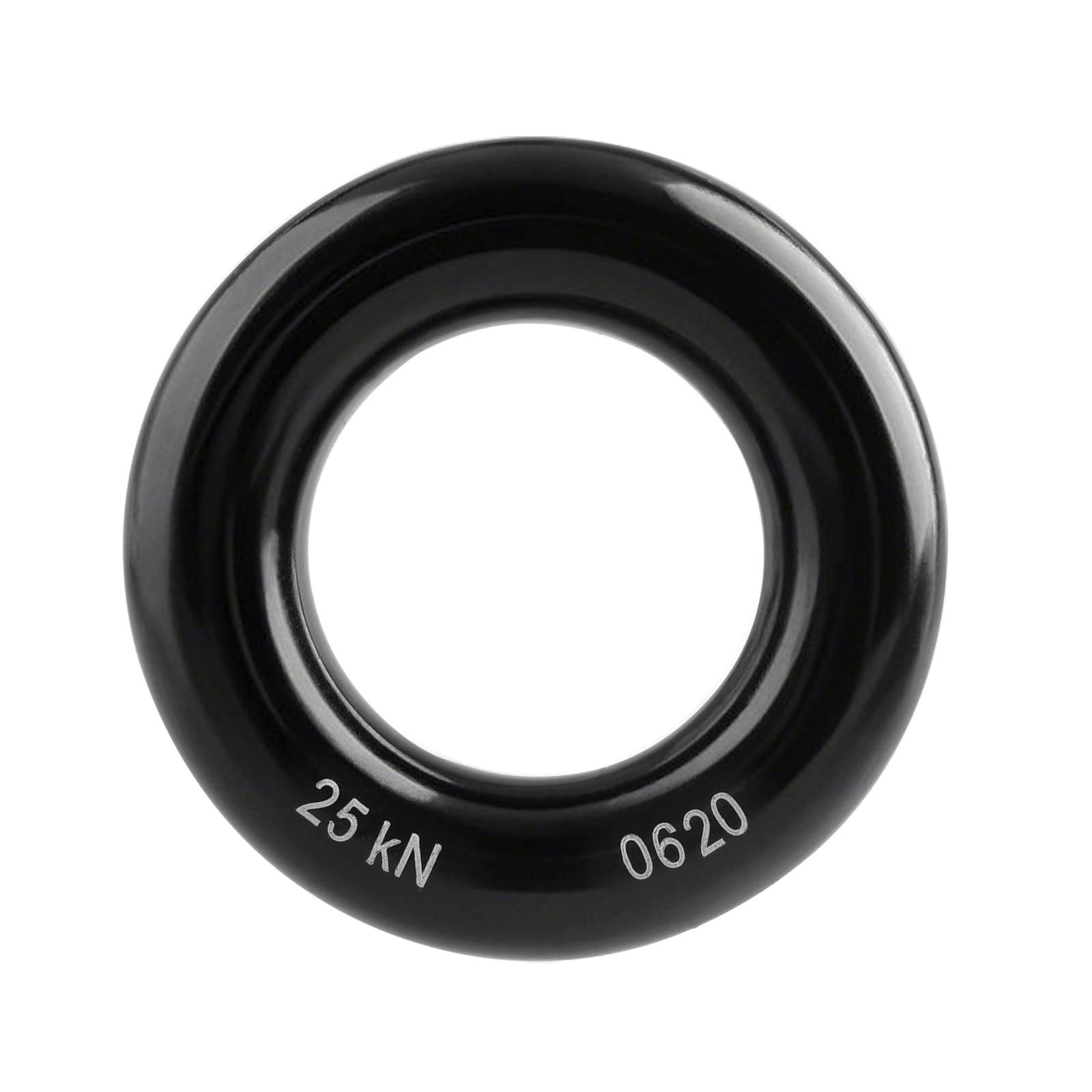 TRIWONDER Climbing Rappel Ring 25kN Aluminum Alloy O-Ring, Rappel Gear for Rock Mountaineering Hammock Gym (25kN Black)