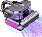Mattress Vacuum Cleaner with 18KPa Strong Suction & LED Display, 500W Bed Vacuum Cleaner with UV Light, 149°F Hot Air and 38,000 RPM High-Frequency Vibration for Mattress, Sofa, Pillows, 16.4ft Cord