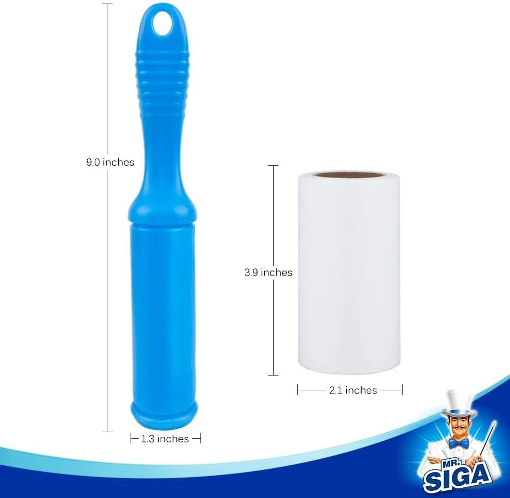 MR. SIGA Lint Roller - Lint Roller with 2 Refills Total 180 Sheets