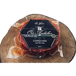 Queso CURADO Artesano autóctono de Sevilla.(Leche Cruda de Vaca). Pieza entera 1Kg. aprox - Serie ´´Oro Andaluz´´ . Corteza natural con Aceite Oliva Virgen Extra. (Pimentón de la Vera)