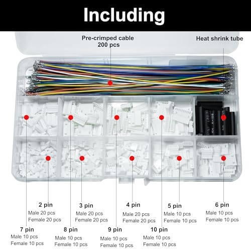 Kit de conectores JST MX 1.25MM con cables pre-crimpados miniatura 2