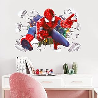 T-YU 3D Wall Stickers Removable DIY Children Boys Wall Decals Peel and Stickers for Walls Bedroom Living Room Home Décor(15.7X23.7) Inch