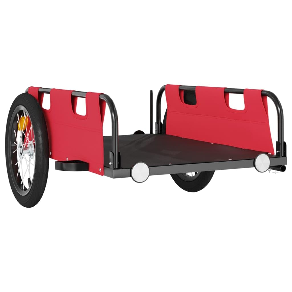 Remolque de transporte para bicicleta con tela Oxford y marco de hierro resistente, remolque para bicicletas de transporte de equipaje, 122 x 53 x 33 cm