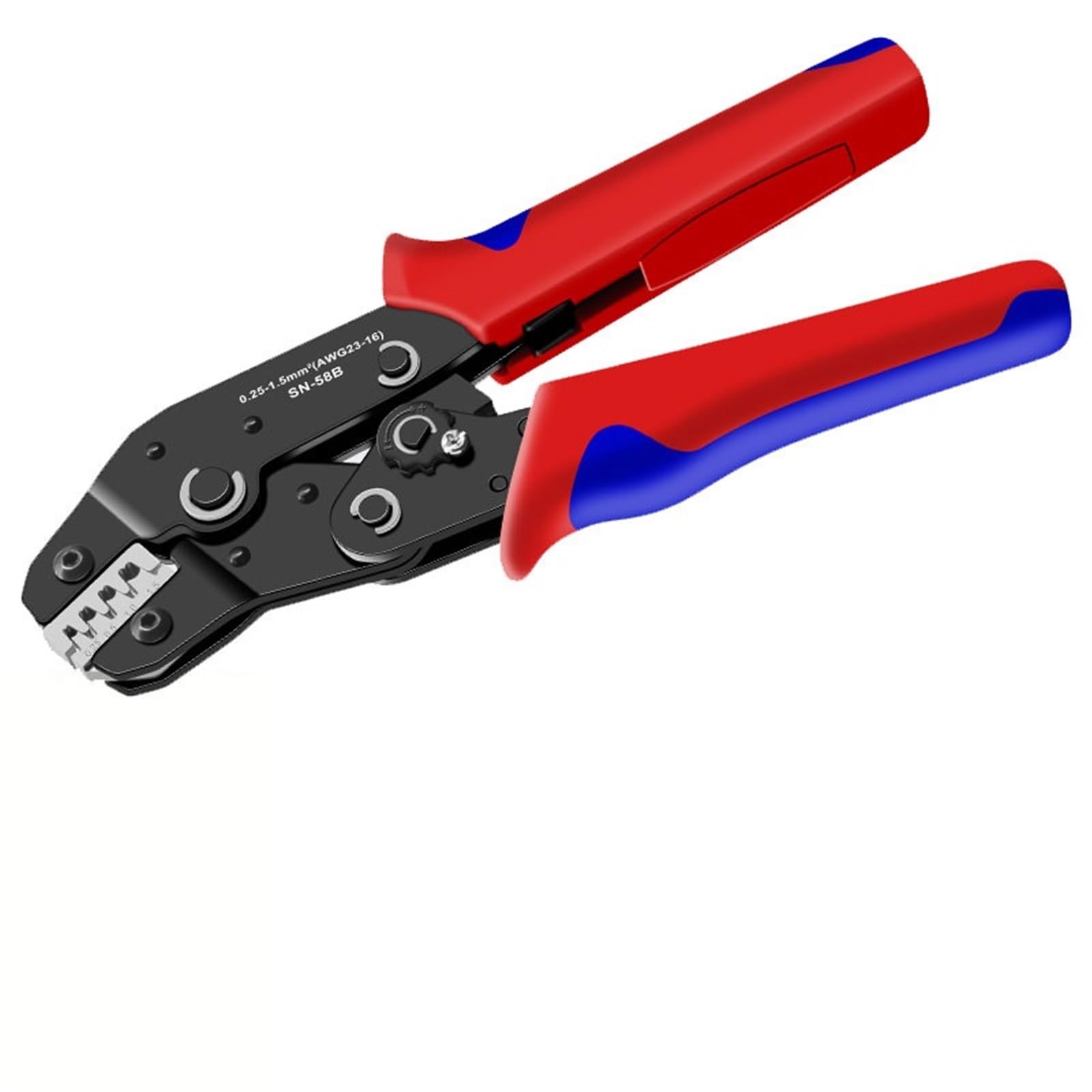 Kvkitklw Sn-58B 300Pcs Butt Sn-58B Wire Ratchet Crimping Tool Kit 0.25-1.5Mm² Awg24-16 300Pcs Dj 453 U-Shaped Terminal Set Wiring Repair Tool Pliers(Sn-58B 300Pcs Butt)