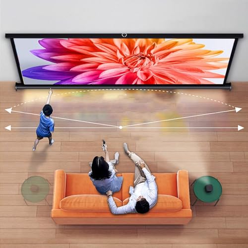 Pantalla Retráctil de Mesa 50" 16:9 para Proyector miniatura 5