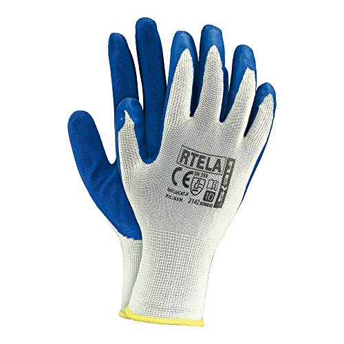 Reis RTELA11 - Guanti protettivi, 11 misure, confezione da 12, colore: Bianco/Blu