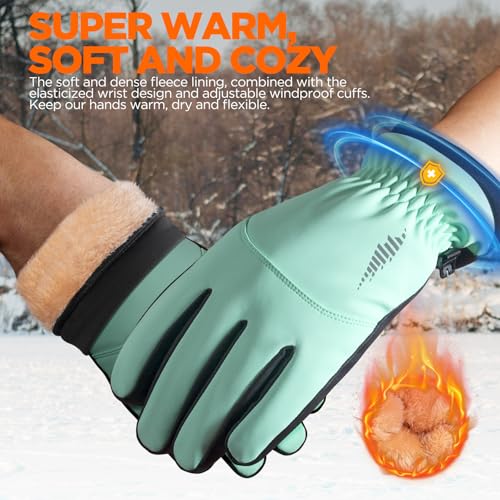 Image of rivmount Winter Waterproof Ski Snow Warm Gloves for Women Men, Windproof Cold Weather Thermal with Touchscreen Fingers, for Running Driving Cycling Hiking Biking Outdoor Sports Daily Work