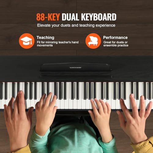 VEVOR Piano numérique, 88 Touches entièrement pondérées, Ensemble Piano à Clavier électrique Portable avec Double Clavier, Haut-parleurs, pédale de Sustain, Casque, Bluetooth USB MIDI, pour débutants - Les Beatles, Paul McCartney, John Lennon, RIngo Starr, George Harrison VEVOR Piano numérique, 88 Touches entièrement pondérées, Ensemble Piano à Clavier électrique Portable avec Double Clavier, Haut-parleurs, pédale de Sustain, Casque, Bluetooth USB MIDI, pour débutants – Image 4