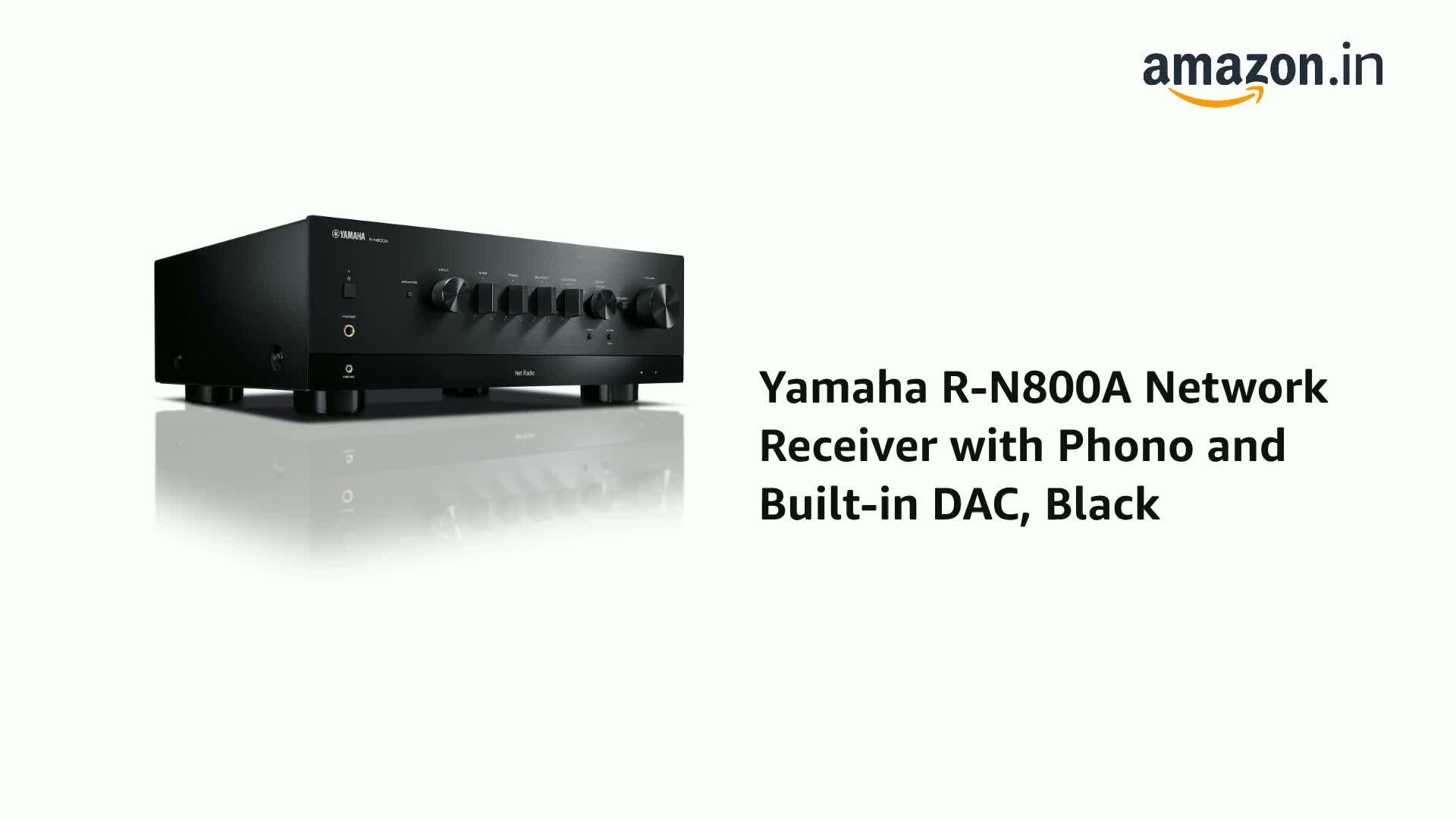 Yamaha R-N800A Network Receiver with Phono and Built-in DAC, Black