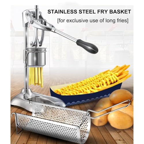Machine à frites longues électrique avec panier de récupération