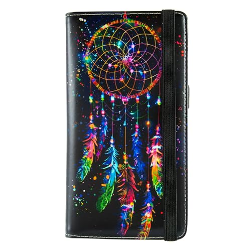 Image of checkbook cover,Checkbook Cover for Duplicate Checks,RFID Checkbook Register Cute Wallet women Men Credit Card Holder (Dream Catcher)