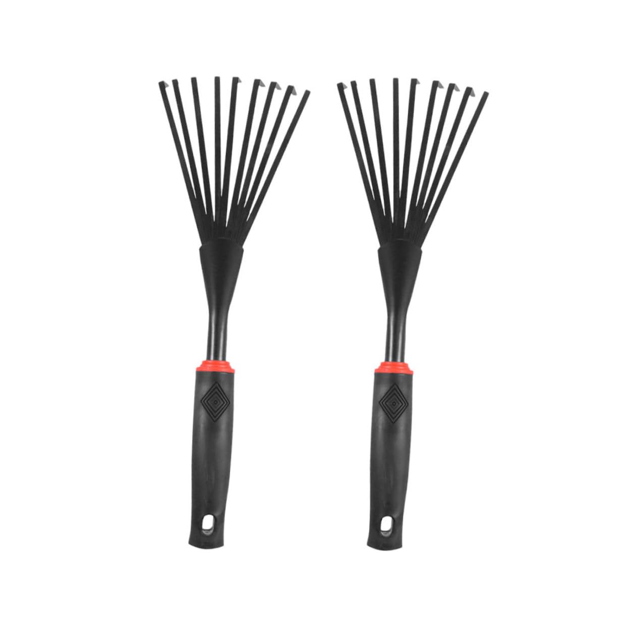 Toyvian 2 Sätze Teiliges Gartenhandrechen Ergonomischer Komfortgriff Zähne Für Effiziente Gartenarbeit Für Laubräumen Und Enge Plätze 2 Stück * 2