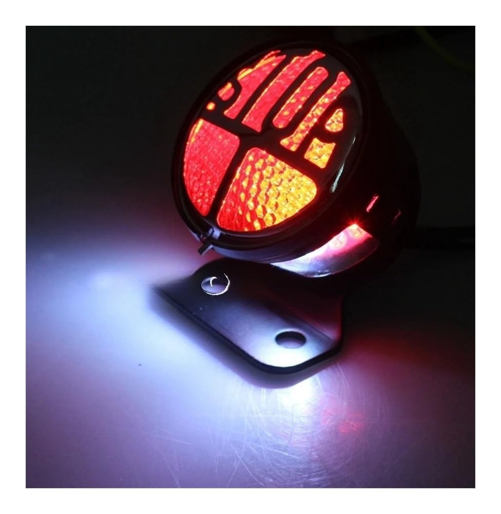 DAGMARA Freno Luce Stop Moto Fanale Posteriore A LED per Motocicletta, Targa, Fanale Posteriore, Luce Freno, Stop, per per Chopper per Bobber Accessori per Moto