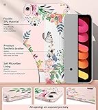 MoKo Case for New iPad Mini 7 (A17 Pro) 2024 and 6th Generation (8.3-inch), Soft TPU Translucent Frosted Back Cover, Fragrant Flowers - Image 6