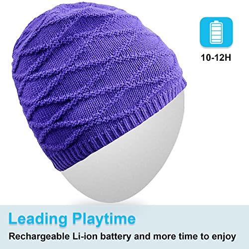 Mydeal Rechargeable Bluetooth Beanie Fashional Double Knit Skully Hat Cap W/Wireless Stereo Headphone Headset Earphone Speakerphone Mic For Sports Skating Hiking Camping #TOP4