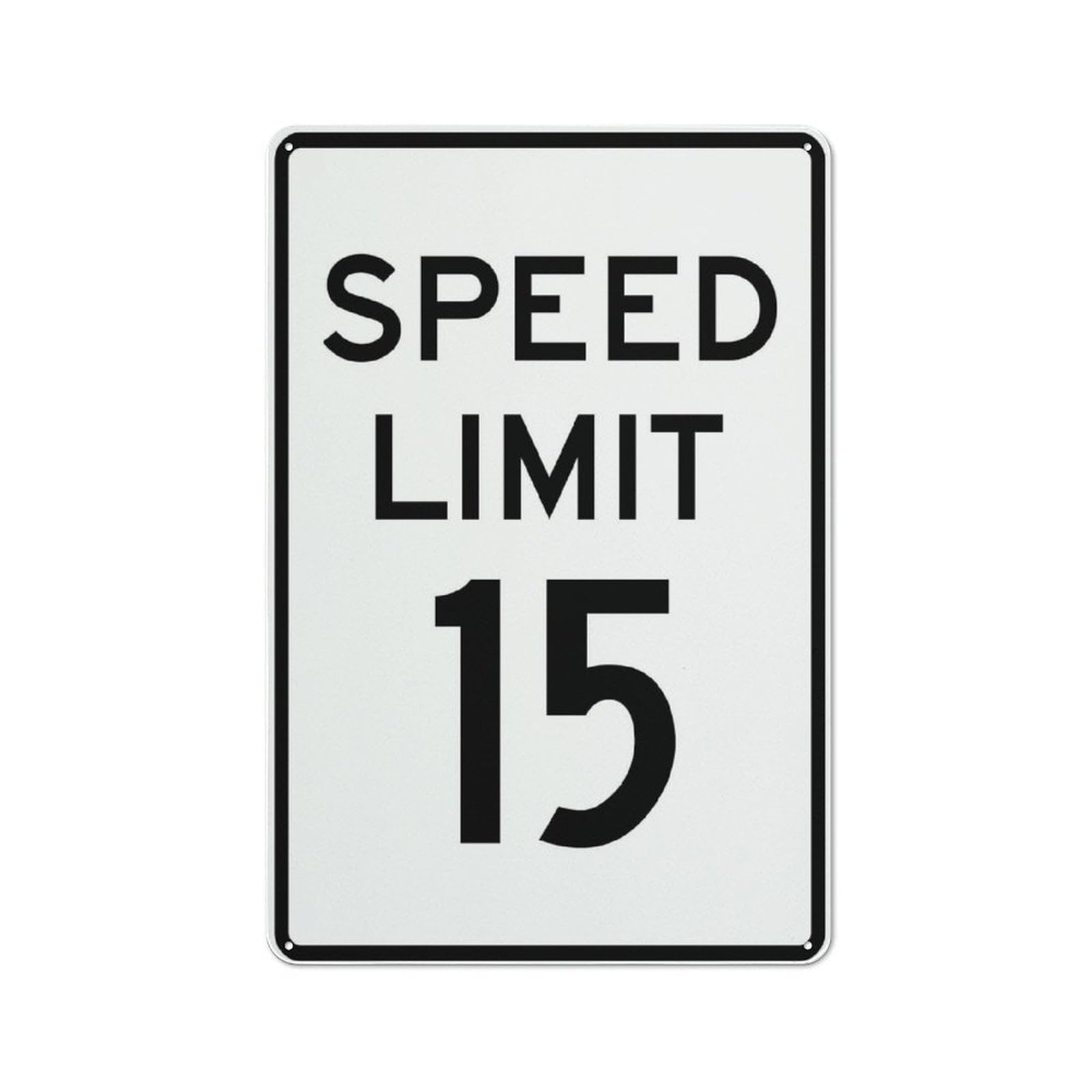 peiyeety Speed Limit 15 Sign Warning Tin Sign Home Kitchen Farm Garden Garage Wall Decor 12X8Inch