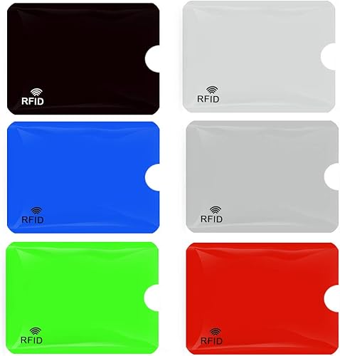 Miniatura 4 de Funda para tarjeta de crédito, 14 unidades, fundas RFID para tarjetas de crédito para protección contra robo de identidad (juego de 12 fundas