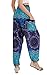 Joob Joob Boho Pants for Women - Hippie Harem Pants Women - Womens Yoga Pants – Comfy Bohemian Flowy Hippie Clothes - Blue Medium