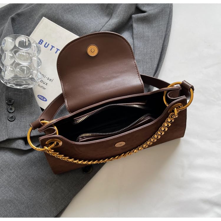 2025 New Retro fashion Medium Flap Crossbody Handbag Soft Vegan Leather Clutch Purse Y2K Purse4