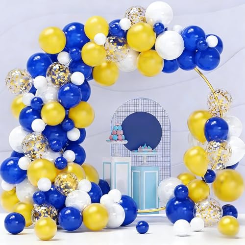 Image of Graduation Party Decorations Blue Yellow /Navy Blue Yellow Graduation Decorations 2026 /40pcs Balloons Michigan Balloons /Birthday Party Decorations (Pack of 3)