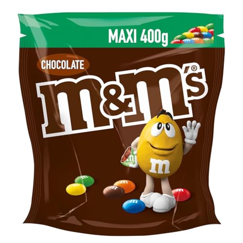 M&M's Choco Snack en Bolitas de Colores de Chocolate con Leche, Chuches Halloween, Chocolate Regalo (400g)