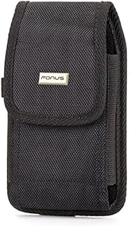 Case Belt Clip for Galaxy A50, A30, A20 - Rugged Holster Canvas Cover Pouch Carry Protective Black Compatible with Samsung Galaxy A50/A30/A20 Phone Models